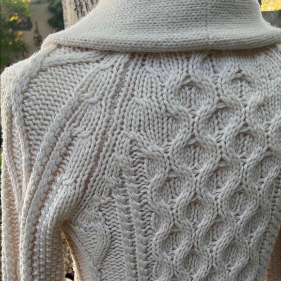 Juicy Couture Cream Cable Knit Cardigan Sweater - Picture 7 of 11